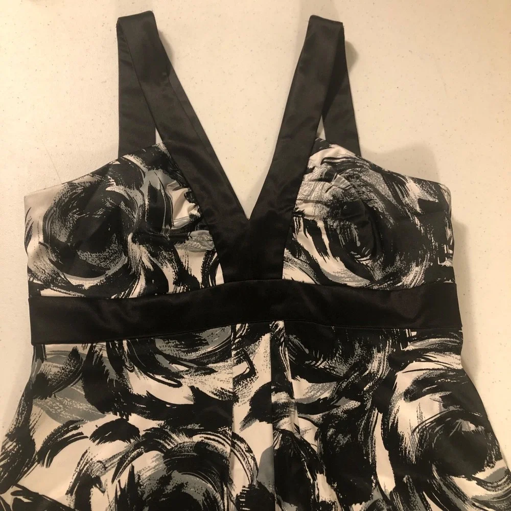 Donna Ricco New York Womens Print‎ Babydoll Cocktail Dress Sz 10 Y2K Knee Length - Picture 6 of 10